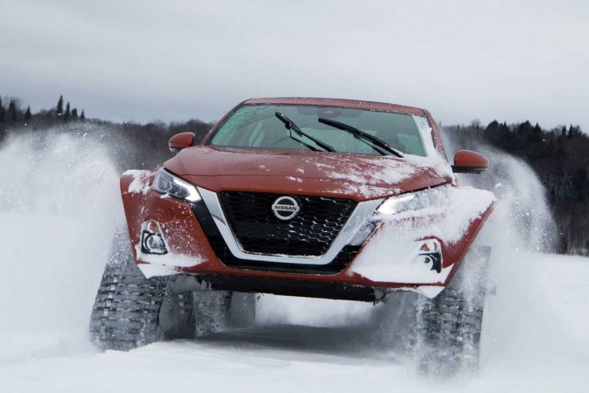 Snowmobil z napędem 4x4 - Nissana sposób na zimowe zaspy